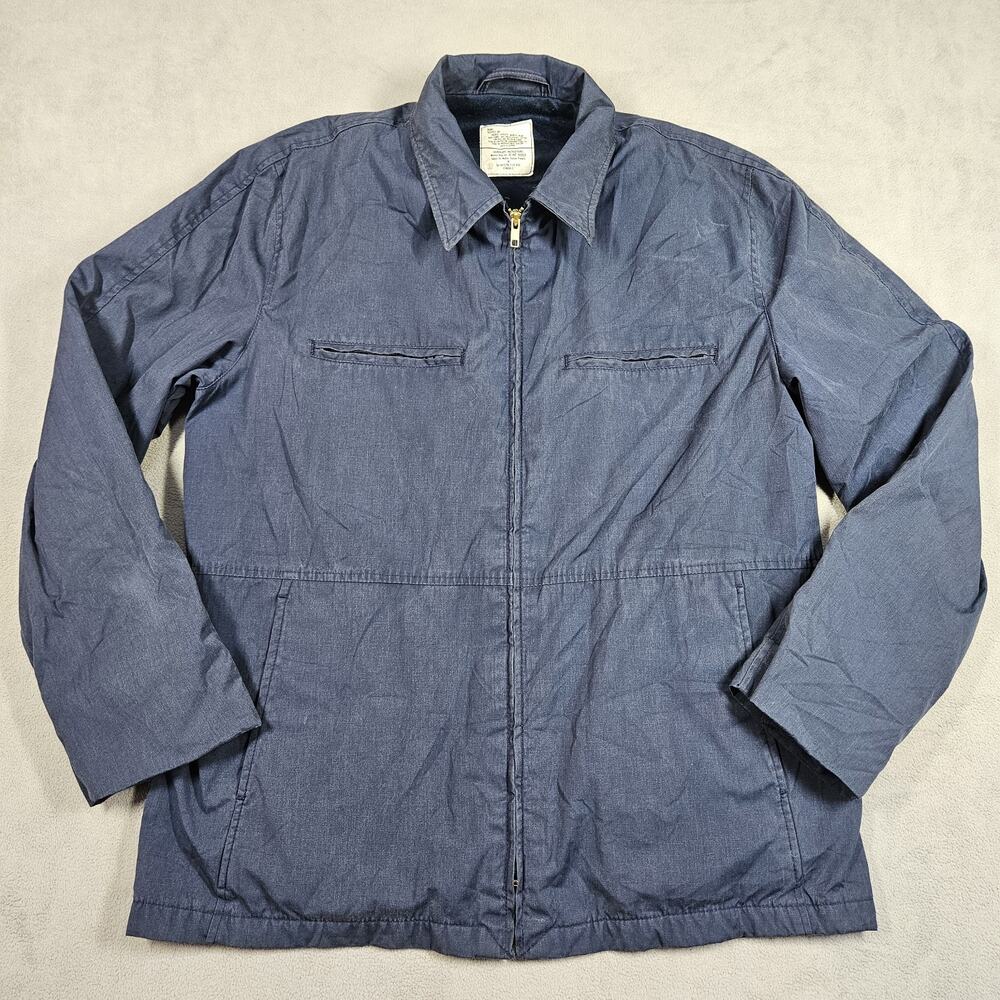 Vtg US Navy Jacket Mens 42 Blue Utility Deck 90s USN Military Lined Coat